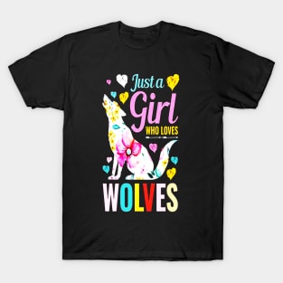 Just A Girl Who Loves Wolves T-Shirt